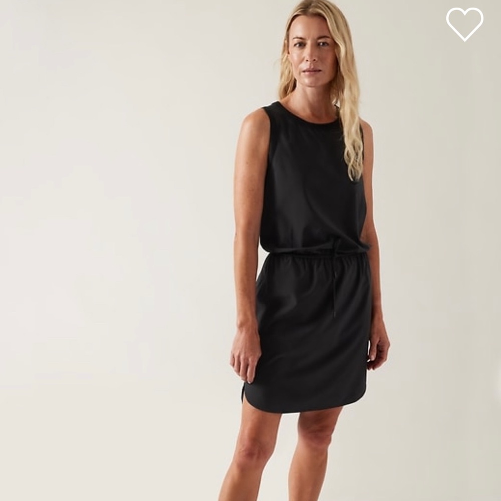 NWT Athleta Rincon Dress Black Size L